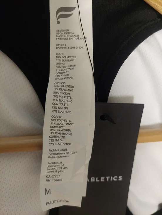 Fabletics Black Front-Zip Racerback Sports Bra - Picture 7 of 7